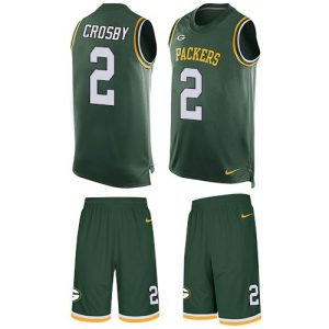 Gorgeous Packers #2 Mason Crosby Green Team Color Men's Stitched NFL Limited Tank Top Suit Jersey for ultimate sports enthusiasts