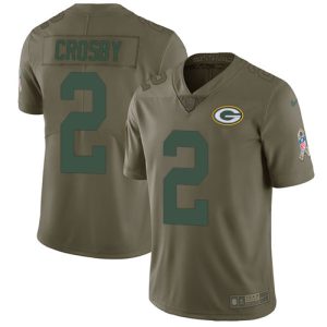 Amazing Packers #2 Mason Crosby Olive Men's Stitched NFL Limited 2017 Salute To Service Jersey a must have addition to your collection