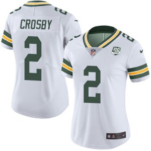 Stunning Packers #2 Mason Crosby White Women's 100th Season Stitched NFL Vapor Untouchable Limited Jersey to showcase your team pride