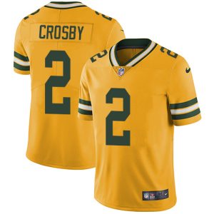 Gorgeous Packers #2 Mason Crosby Yellow Men's Stitched NFL Limited Rush Jersey a must have addition to your collection