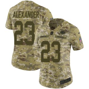 Gorgeous Packers #23 Jaire Alexander Camo Women's Stitched NFL Limited 2018 Salute to Service Jersey to showcase your team pride