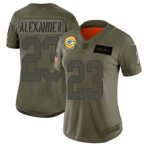 Terrific Packers #23 Jaire Alexander Camo Women's Stitched NFL Limited 2019 Salute to Service Jersey to showcase your team pride