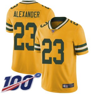 Gorgeous Packers #23 Jaire Alexander Yellow Men's Stitched NFL Limited Rush 100th Season Jersey to stand out at the stadium