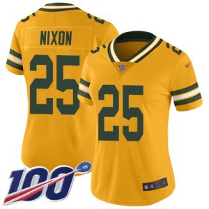 Fantastic Packers #25 Keisean Nixon Gold Women's Stitched NFL Limited Inverted Legend Jersey perfect for game day celebrations