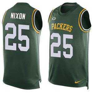 Terrific Packers #25 Keisean Nixon Green Team Color Men's Stitched NFL Limited Tank Top Jersey for die hard Packers fans