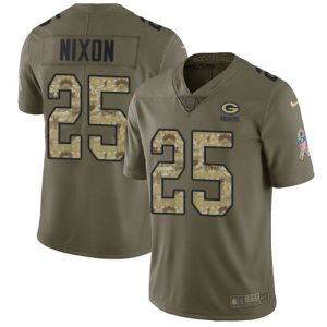 Gorgeous Packers #25 Keisean Nixon Olive/Camo Men's Stitched NFL Limited 2017 Salute To Service Jersey to stand out at the stadium