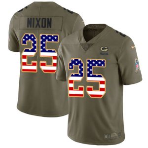 Terrific Packers #25 Keisean Nixon Olive/USA Flag Men's Stitched NFL Limited 2017 Salute To Service Jersey to stand out at the stadium