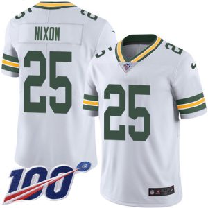 Impressive Packers #25 Keisean Nixon White Youth Stitched NFL 100th Season Vapor Untouchable Limited Jersey for ultimate sports enthusiasts