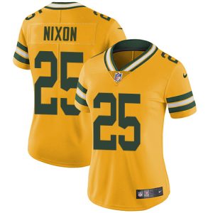 Unique Packers #25 Keisean Nixon Yellow Women's 100th Season Stitched NFL Limited Rush Jersey for ultimate sports enthusiasts
