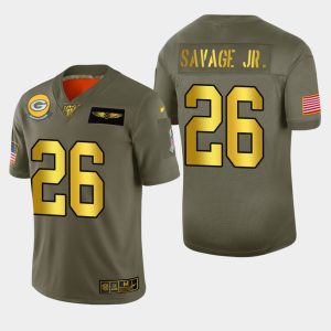 Outstanding Packers #26 Darnell Savage Jr. Men's Olive Gold 2019 Salute to Service NFL 100 Limited Jersey to stand out at the stadium
