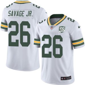 Terrific Packers #26 Darnell Savage Jr. White Men's 100th Season Stitched NFL Vapor Untouchable Limited Jersey for die hard Packers fans