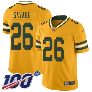 Fantastic Packers #26 Darnell Savage Yellow Youth Stitched NFL Limited Rush 100th Season Jersey perfect for game day celebrations