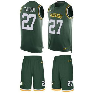 Amazing Packers #27 Patrick Taylor Green Team Color Men's Stitched NFL Limited Tank Top Suit Jersey for die hard Packers fans