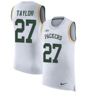 Fantastic Packers #27 Patrick Taylor White Men's Stitched NFL Limited Rush Tank Top Jersey a must have addition to your collection