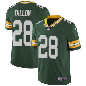 Stunning Packers #28 AJ Dillon Green Team Color Youth Stitched NFL Vapor Untouchable Limited Jersey perfect for game day celebrations
