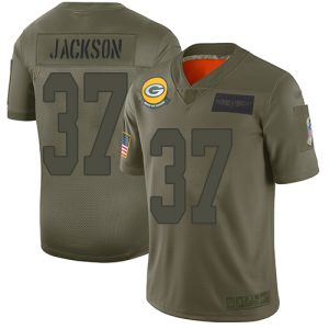 Amazing Packers #37 Josh Jackson Camo Men's Stitched NFL Limited 2019 Salute To Service Jersey a must have addition to your collection