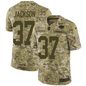Unique Packers #37 Josh Jackson Camo Youth Stitched NFL Limited 2018 Salute to Service Jersey perfect for game day celebrations