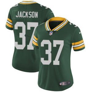 Gorgeous Packers #37 Josh Jackson Green Team Color Women's Stitched NFL Vapor Untouchable Limited Jersey perfect for game day celebrations