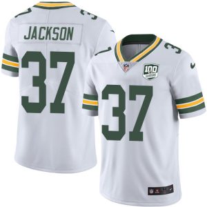 Fantastic Packers #37 Josh Jackson White Youth 100th Season Stitched NFL Vapor Untouchable Limited Jersey a must have addition to your collection