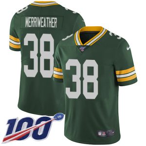 Fantastic Packers #38 Ellis Merriweather Green Team Color Men's Stitched NFL 100th Season Vapor Untouchable Limited Jersey a must have addition to your collection