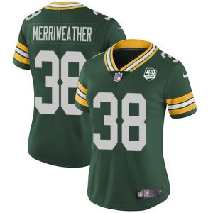 Amazing Packers #38 Ellis Merriweather Green Team Color Women's 100th Season Stitched NFL Vapor Untouchable Limited Jersey to showcase your team pride