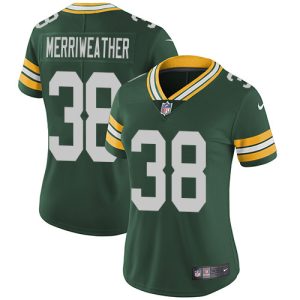 Stunning Packers #38 Ellis Merriweather Green Team Color Women's Stitched NFL Vapor Untouchable Limited Jersey for ultimate sports enthusiasts