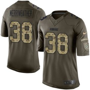 Fantastic Packers #38 Ellis Merriweather Green Youth Stitched NFL Limited 2015 Salute to Service Jersey perfect for game day celebrations