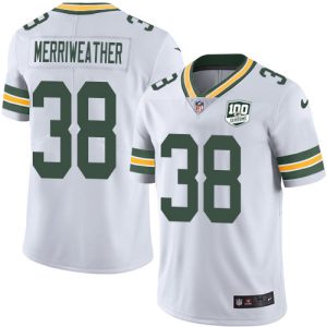 Terrific Packers #38 Ellis Merriweather White Men's 100th Season Stitched NFL Vapor Untouchable Limited Jersey to stand out at the stadium