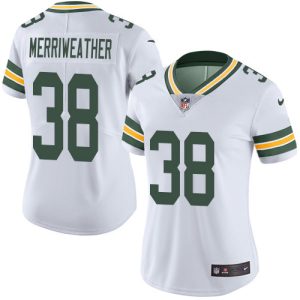 Terrific Packers #38 Ellis Merriweather White Women's Stitched NFL Vapor Untouchable Limited Jersey for ultimate sports enthusiasts