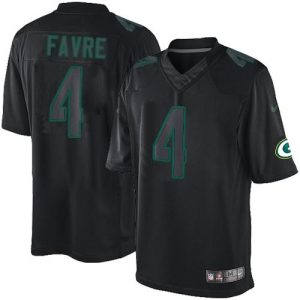 Amazing Packers #4 Brett Favre Black Men's Stitched NFL Impact Limited Jersey perfect for game day celebrations