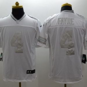 Gorgeous Packers #4 Brett Favre White Men's Stitched NFL Limited Platinum Jersey for ultimate sports enthusiasts