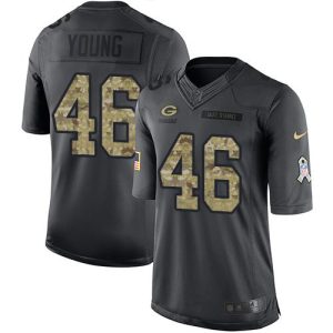 Amazing Packers #46 Christian Young Black Youth Stitched NFL Limited 2016 Salute to Service Jersey perfect for game day celebrations