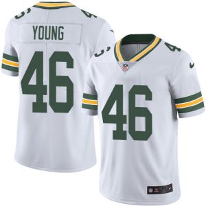 Outstanding Packers #46 Christian Young White Men's Stitched NFL Vapor Untouchable Limited Jersey for die hard Packers fans