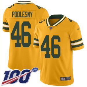 Gorgeous Packers #46 Jack Podlesny Gold Youth Stitched NFL Limited Inverted Legend 100th Season Jersey to showcase your team pride