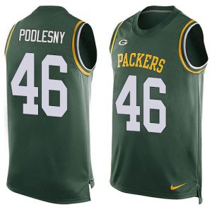 Terrific Packers #46 Jack Podlesny Green Team Color Men's Stitched NFL Limited Tank Top Jersey for ultimate sports enthusiasts