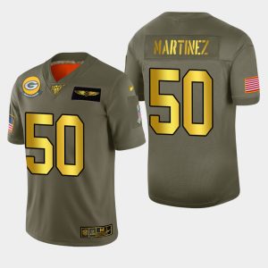 Unique Packers #50 Blake Martinez Men's Olive Gold 2019 Salute to Service NFL 100 Limited Jersey to showcase your team pride