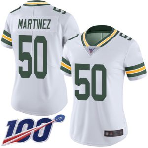 Fantastic Packers #50 Blake Martinez White Women's Stitched NFL 100th Season Vapor Limited Jersey perfect for game day celebrations