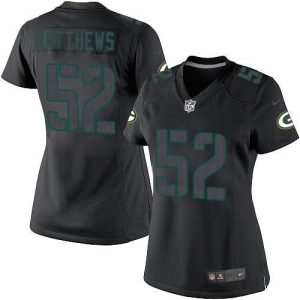 Fantastic Packers #52 Clay Matthews Black Impact Women's Stitched NFL Limited Jersey perfect for game day celebrations