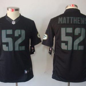 Unique Packers #52 Clay Matthews Black Impact Youth Stitched NFL Limited Jersey for die hard Packers fans