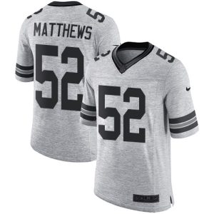 Gorgeous Packers #52 Clay Matthews Gray Men's Stitched NFL Limited Gridiron Gray II Jersey for ultimate sports enthusiasts
