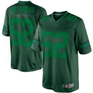 Fantastic Packers #52 Clay Matthews Green Men's Stitched NFL Drenched Limited Jersey perfect for game day celebrations