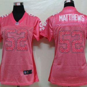 Unique Packers #52 Clay Matthews Pink Sweetheart Women's NFL Game Jersey perfect for game day celebrations