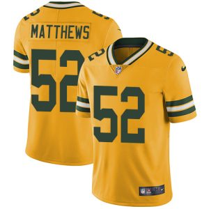 Unique Packers #52 Clay Matthews Yellow Youth Stitched NFL Limited Rush Jersey to stand out at the stadium