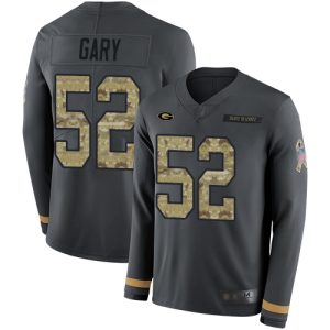 Terrific Packers #52 Rashan Gary Anthracite Salute to Service Men's Stitched NFL Limited Therma Long Sleeve Jersey a must have addition to your collection