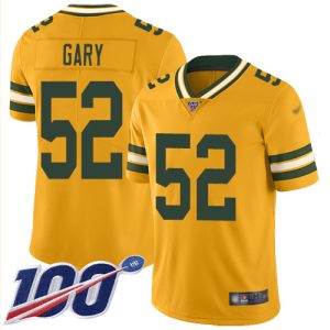 Fantastic Packers #52 Rashan Gary Gold Men's Stitched NFL Limited Inverted Legend 100th Season Jersey a must have addition to your collection