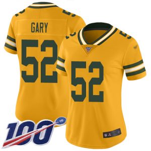 Amazing Packers #52 Rashan Gary Gold Women's Stitched NFL Limited Inverted Legend 100th Season Jersey a must have addition to your collection