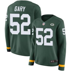 Stunning Packers #52 Rashan Gary Green Team Color Women's Stitched NFL Limited Therma Long Sleeve Jersey to showcase your team pride
