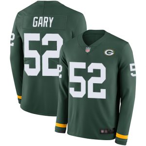 Terrific Packers #52 Rashan Gary Green Team Color Youth Stitched NFL Limited Therma Long Sleeve Jersey for die hard Packers fans