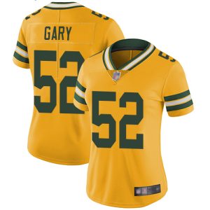 Fantastic Packers #52 Rashan Gary Yellow Women's Stitched NFL Limited Rush Jersey perfect for game day celebrations