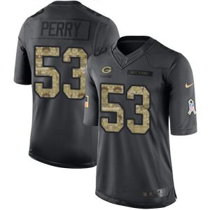 Terrific Packers #53 Nick Perry Black Men's Stitched NFL Limited 2016 Salute To Service Jersey for die hard Packers fans
